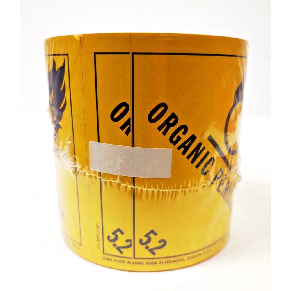 ORGANIC PEROXIDE Hazard Class 5.2 DOT Labels, 4